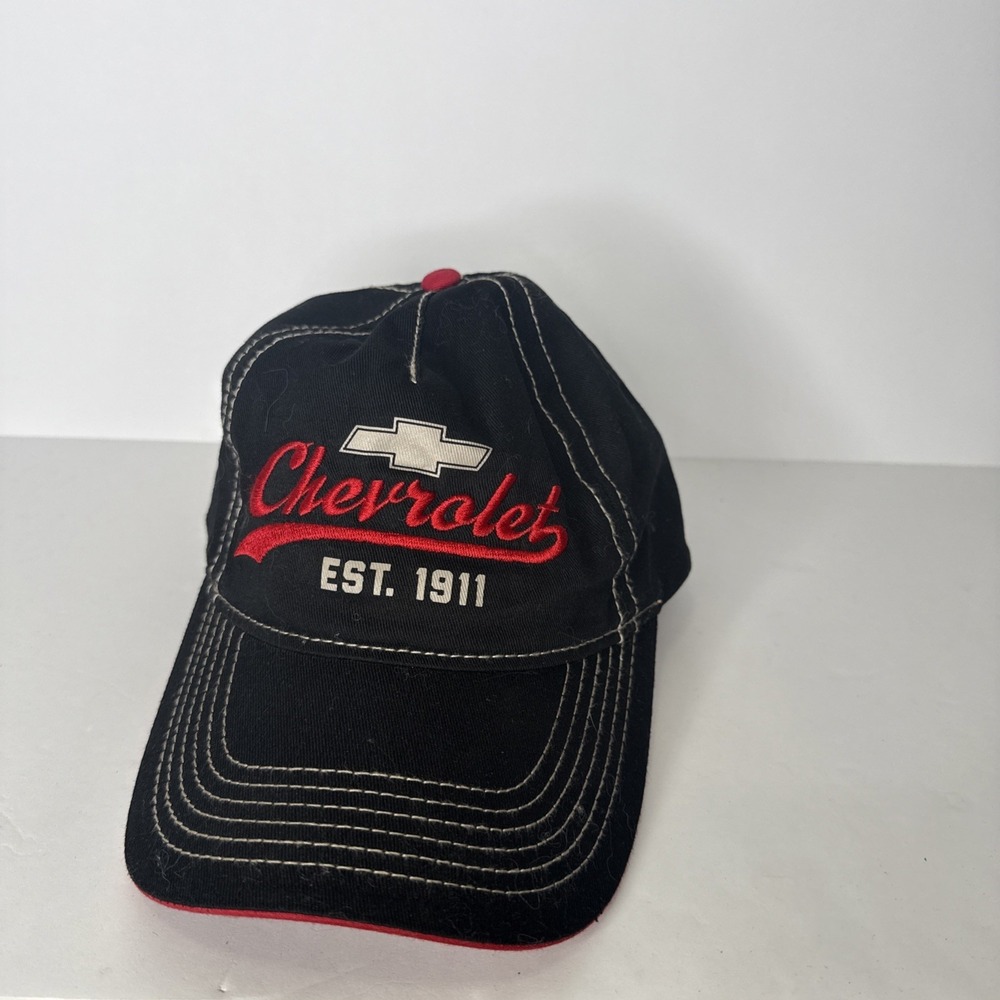 Chevrolet Chevelle Adjustable Hat Black Red Racing Cap Official Licensed